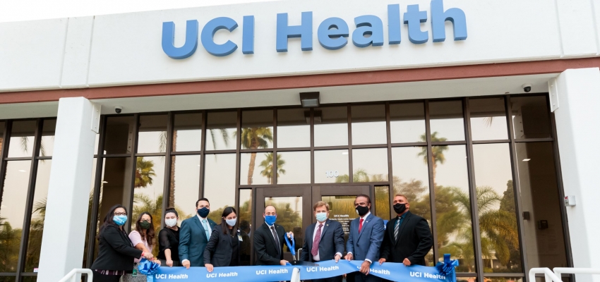 Ribbon cutting at the new UCI Health Anaheim clinic