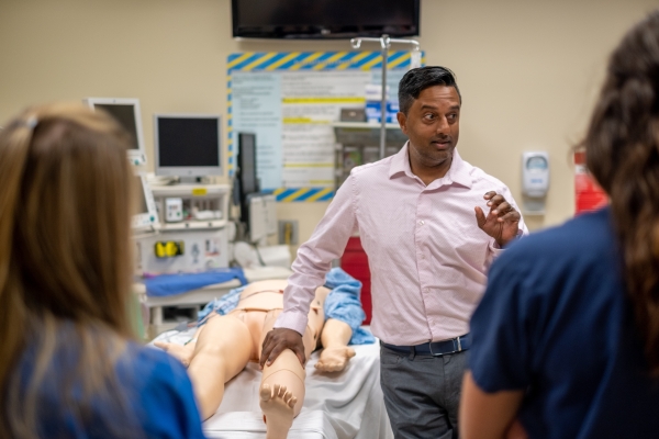 Fellowship Opportunities - Faculty member training residents on dummy