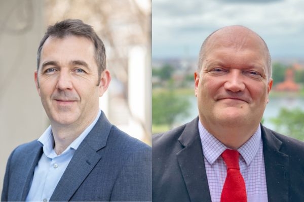 Geoff Abbott and Eric Vilain headshots