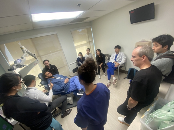 Residents participating in a clinical activity