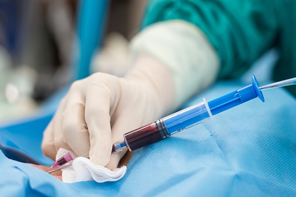 Doctor performing an interventional radiology procedure