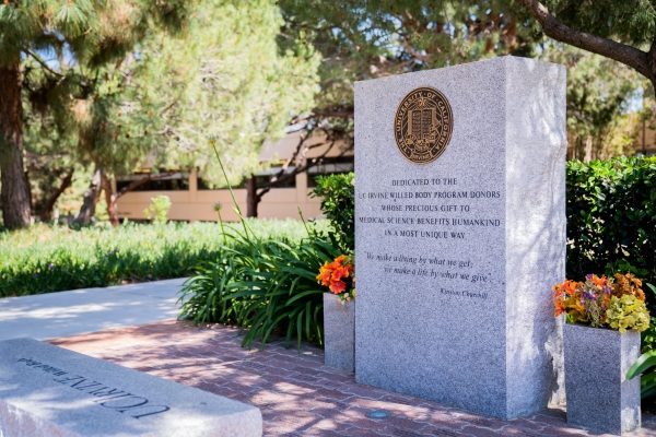 Granite memorial for Willed Body Program donors.