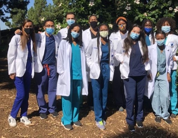 LEAD-ABC students in masks during COVID-19 shutdown