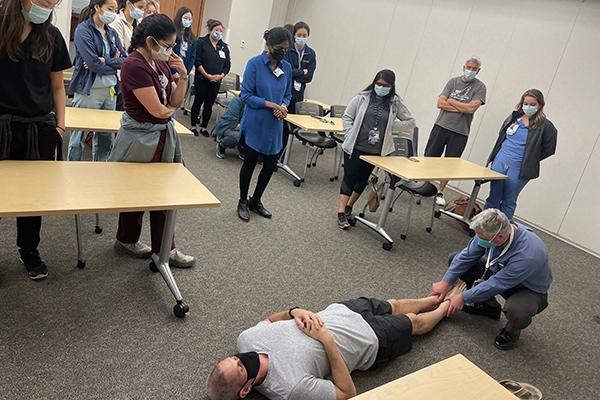 Resident volunteers during a Primary Care Pediatric Residency seminar