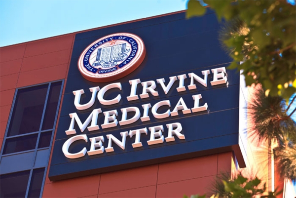 Exterior shot of the UC Irvine Medical Center 