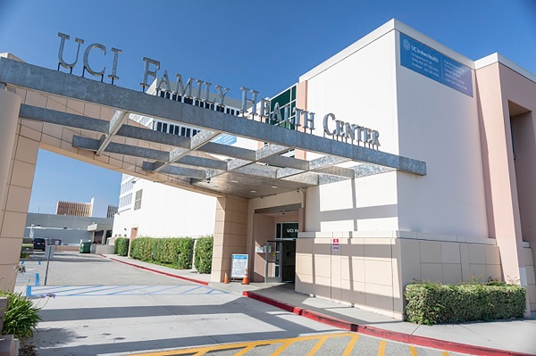 An exterior image of the UCI Family Health Center in Santa Ana