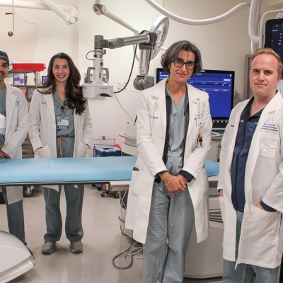 A team of UC Irvine radiologists in imaging room