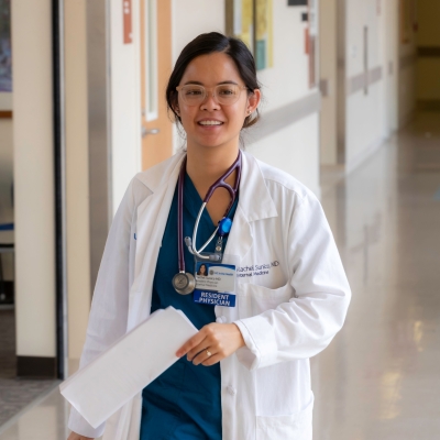 Resident Rachel Sunico at UCI Medical Center. Photography by Paul Kennedy.