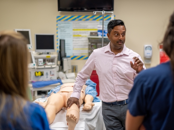 Fellowship Opportunities - Faculty member training residents on dummy