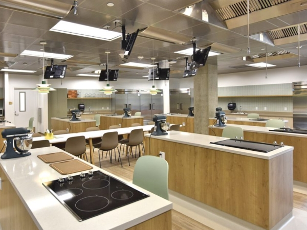 A photo of Mussallem Nutritional Education Center kitchen classroom
