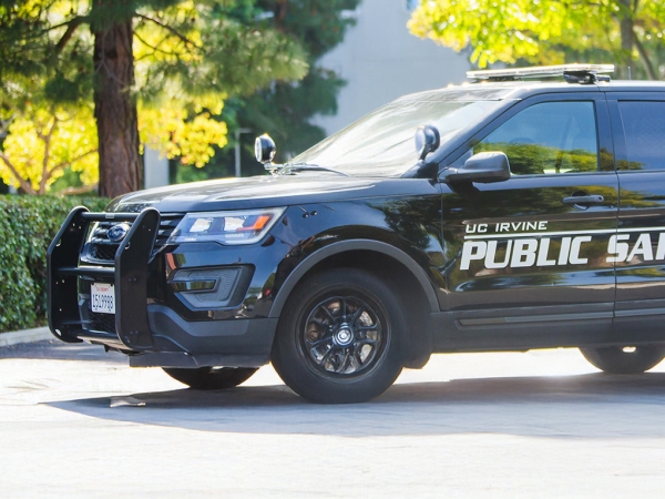 A photo of a UC Irvine Public Safety vehicle