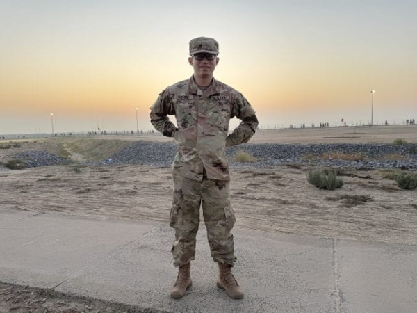 Dr. Daniel Chow in his uniform as part of the U.S. Army Reserves. 