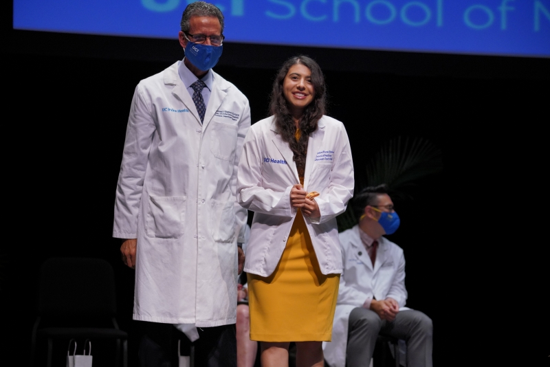 2021 UCI White Coat Cermony with Dr. Stamos and PRIME-LC student