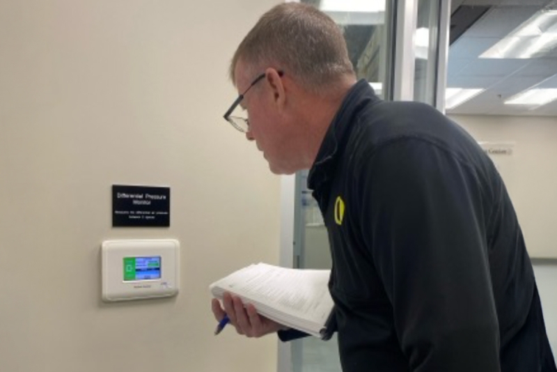 A photo of BSL-3 Training: Testing Thermostat