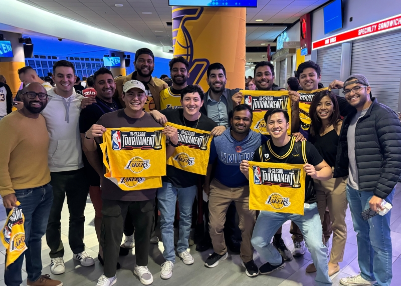 Rounds to rebounds! Nothing like catching a Lakers game with the crew