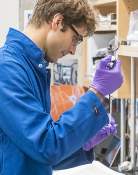 Researcher in an Anesthesiology Department lab