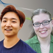 Headshot artwork of Sangwoo Han and Nellie Nelson