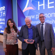 Shaista Malik, MD with Leroy Hood, MD and Michael J. Stamos, MD