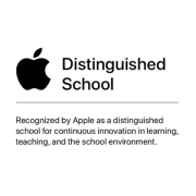 Apple Distinguished School. Recognized by Apple as a distinguished school for continuous innovation in learning, teaching, and the school environment.