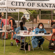 Healthcare booth service at city of Santa Ana