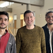 Rémi Buisson (center), UCI assistant professor of biological chemistry and corresponding author on the study, pictured beside postdoctoral fellow Pedro Ortega (left) and graduate student Ambrocio Sanchez