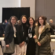 Photographed at RSNA 2024. From left to right: Dr. Lydia Min-Ying Su (UC Irvine), Dr. Vivian Park (Yonsie University), Dr. Min Jung Kim (Yonsie University), Dr. Ji Soo Choi (Samsumg Medical Center)