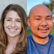 A photo headshot of Paige Halas and Sean Tang - Research in Progress