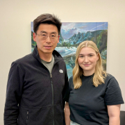 Professor Yongsheng Shi with Lindsey Soles.