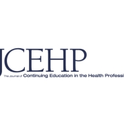 Blue text on white background: JCEHP The Journal of Continuing Education in the Health Professions