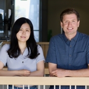 Graduate student Sunwoo Oh with Dr. Rémi Buisson from the UC Irvine School of Medicine.