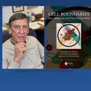 Stephen White, PhD, and book cover for Cell Boundaries. 