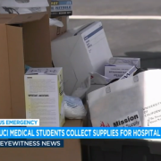 UCI medical student collect supplies for hospital
