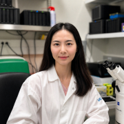 Yexuan Cao, MD, PhD, inside her lab