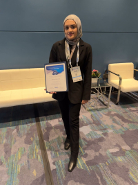 Mahnur Bharucha, a radiology resident, received the Trainee Research Prize at the RSNA 2025 conference