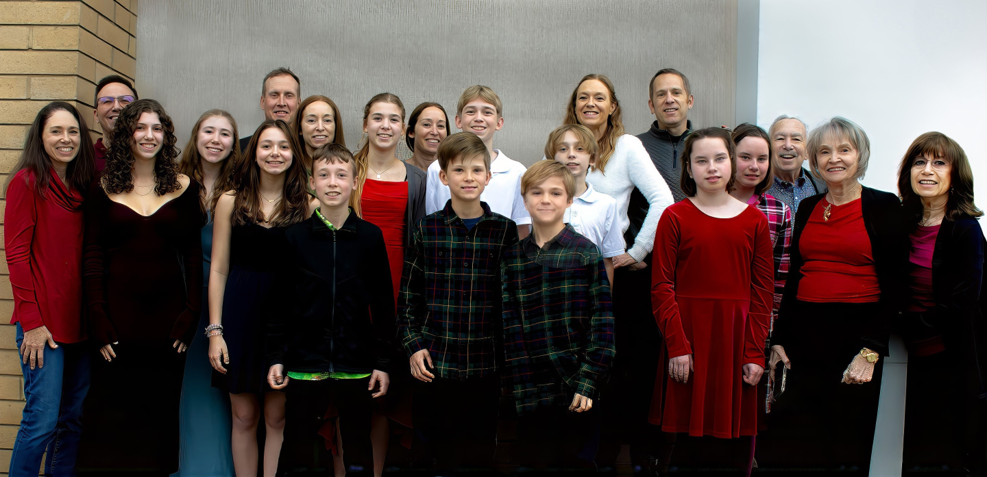 A large group family photo