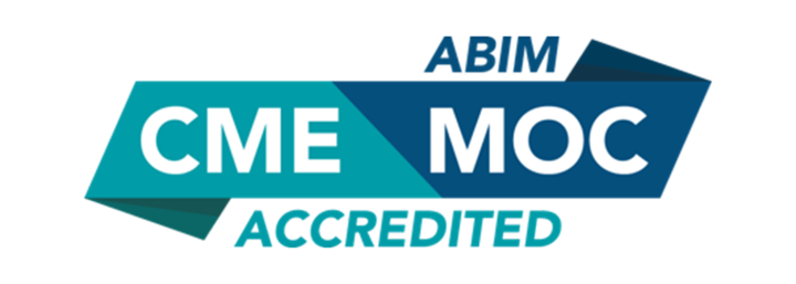ABIM CME + MOC accreditation logo